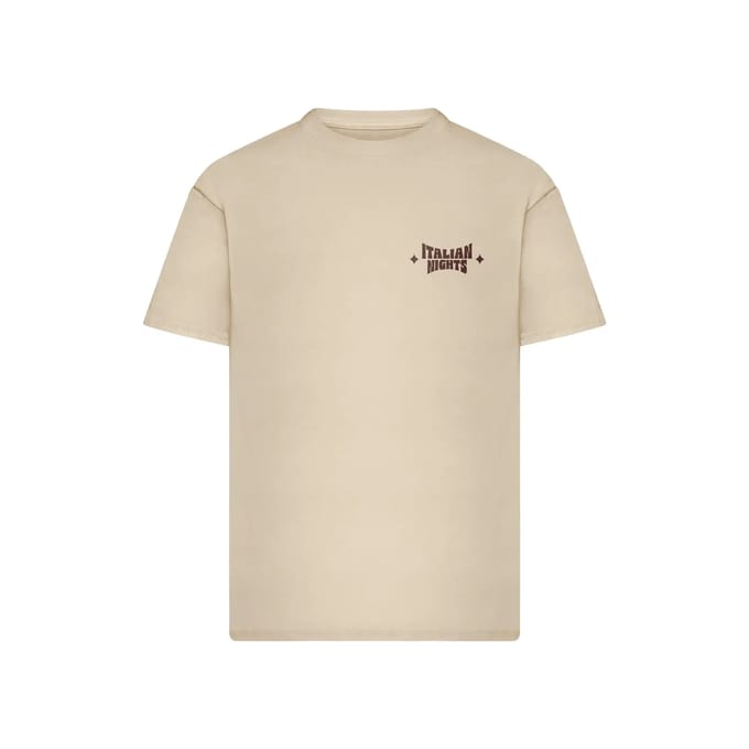 Mister Tee - Italian Nights Oversize Heren Tshirt - L - Creme