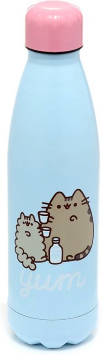 Geïsoleerde roestvrijstalen veldfles voor warme of koude dranken - gourmet kat wynsors pusheen foodie Puckator