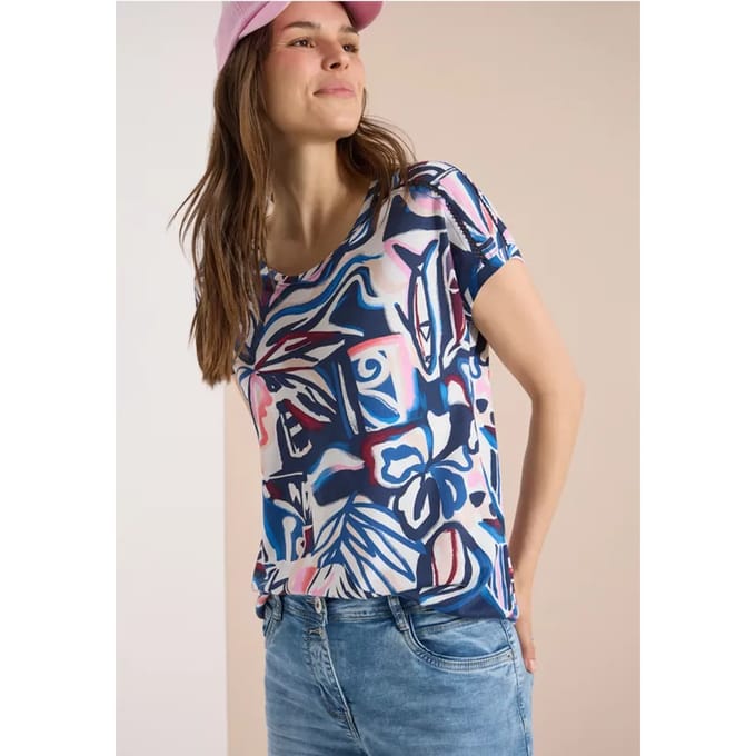 Dames-T-shirt Cecil TOS Multi AOP
