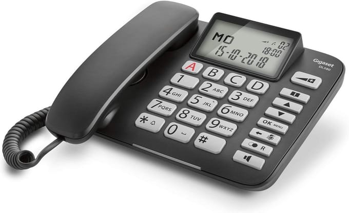 Draadtelefoon met Grote Toetsen en Extra Volume - Analoog Telefoontoestel