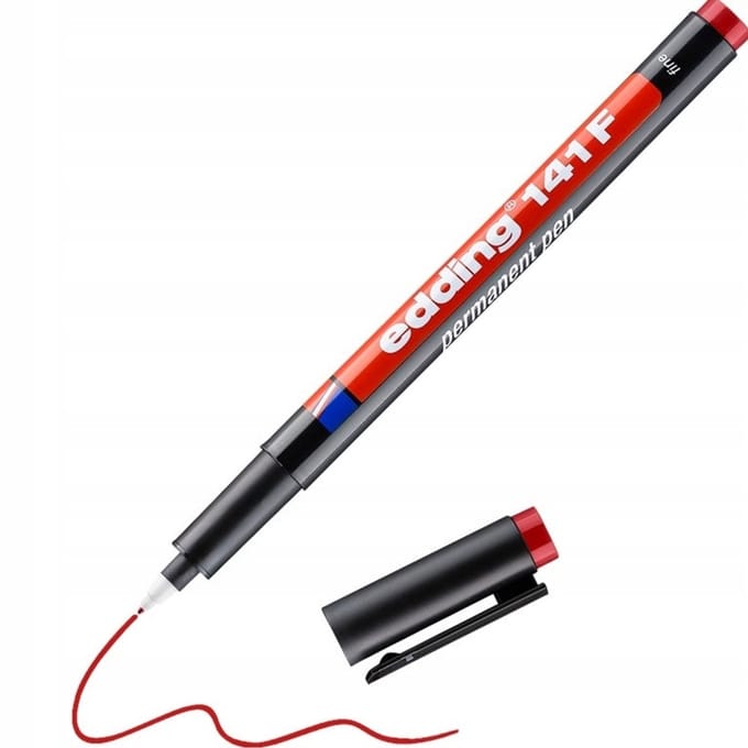 Edding Permanent Marker Rood 0,6 mm - Voor folie en diverse ondergronden