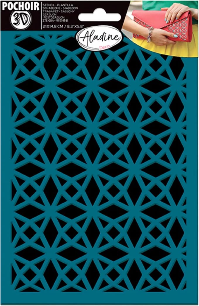 Aladine 3D Sjabloon A5 Geometrisch - Zelfklevend knutselmateriaal.