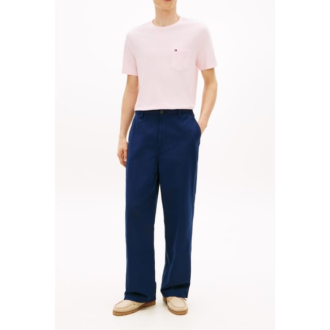 Tommy Hilfiger Essential Solid T-shirt Pink Lily Größe: M | Basic T-Shirts Outlet | Herren | Rosa