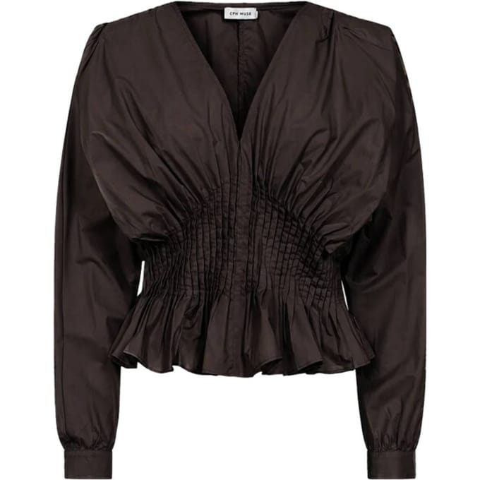 Copenhagen Muse Cmpoplin-blouse Blouses Dames - Bruin - Maat M