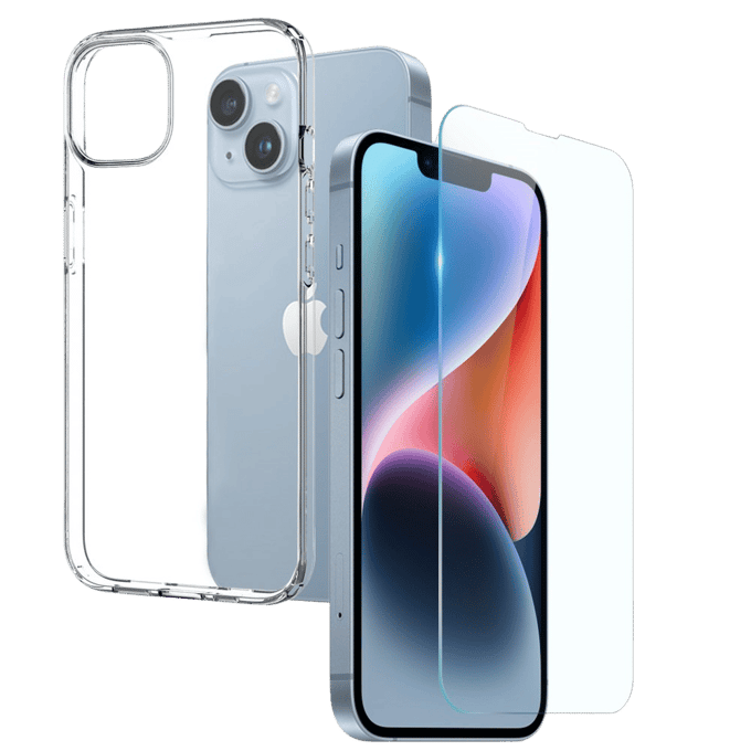 Northjo Apple iPhone 14 Hoesje en Screenprotector Transparant