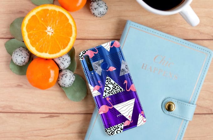 Honor 20 Lite TPU Hoesje Flamingo Triangle
