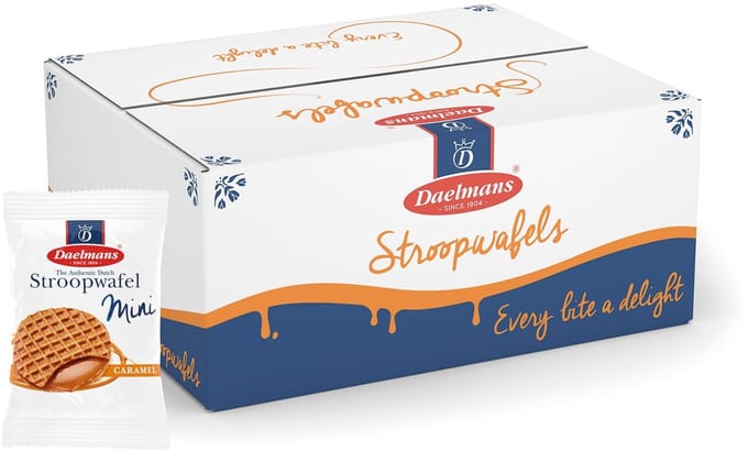 Daelmans Mini Stroopwafels – 200 Stuks Individueel Verpakt – 4,5 cm diameter