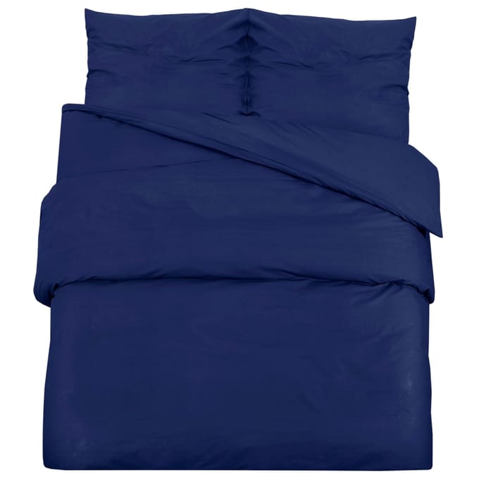 vidaXL - Dekbedovertrekset - 200x200 - cm - microvezel - marineblauw