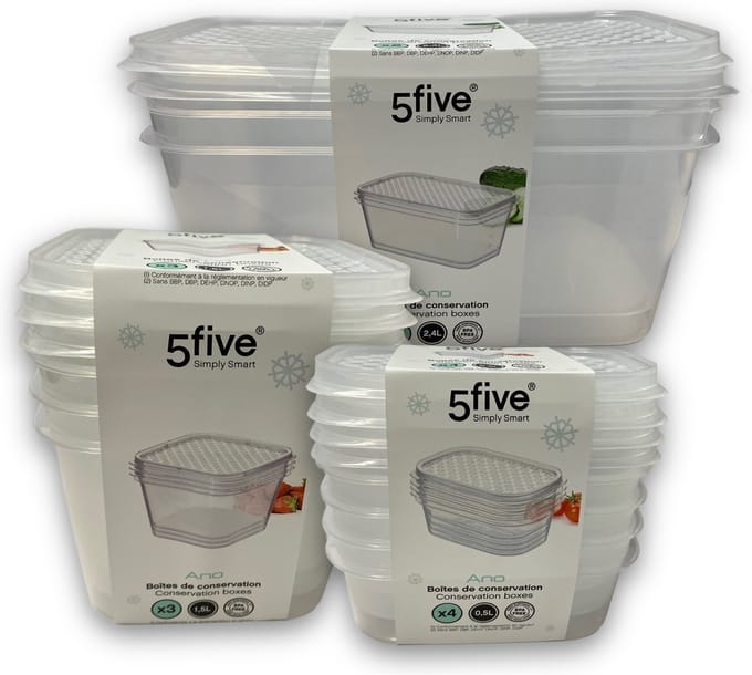 5Five® Simply Smart Ano set bewaardozen - vershoudbakjes 9 stuks