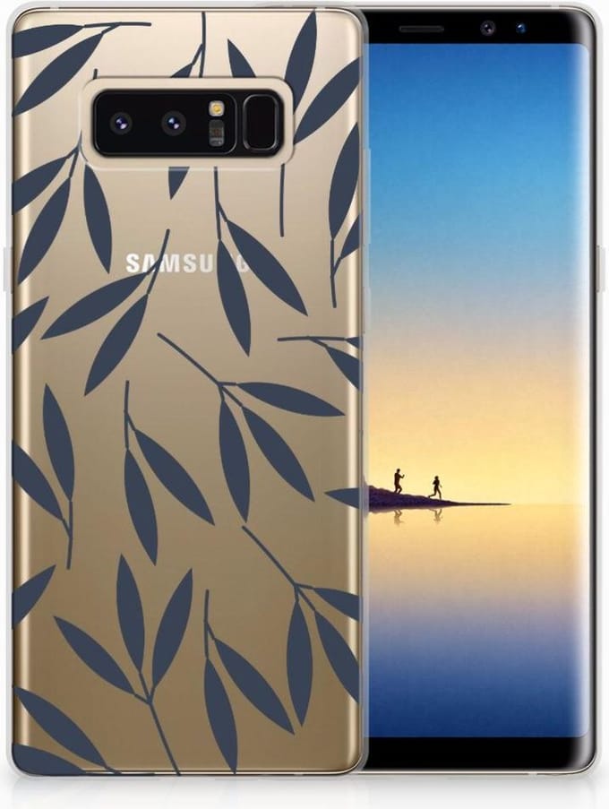 Samsung Galaxy Note 8 TPU Case Leaves Blue