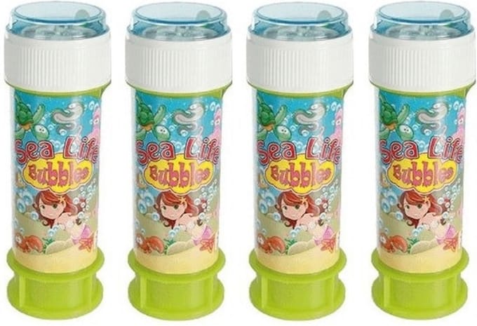 12x stuks bellenblaas zeeleven met spelletje 60 ml