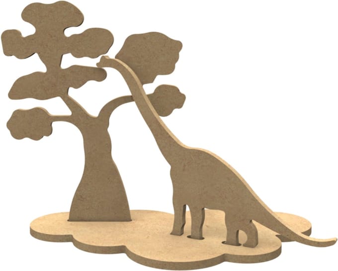 Gomille MDF figuren Apatosaurus knutselset 24x19 cm decoratie.