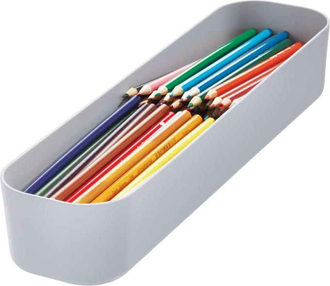 iDesign - Eco Bin Opbergbox Large - Gerecycled Kunststof - Grijs
