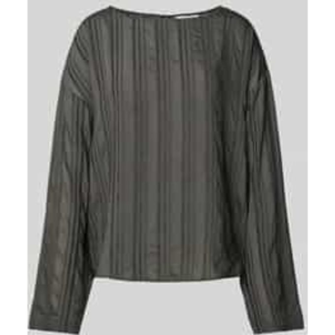 Blouseshirt van viscosemix met ronde hals