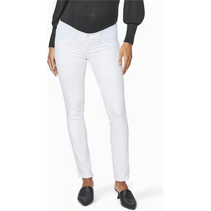 PAIGE Skyline Ankle Peg Maternity Crisp White Taglia: W32 | Pantaloni casual Outlet | Donna | Bianco