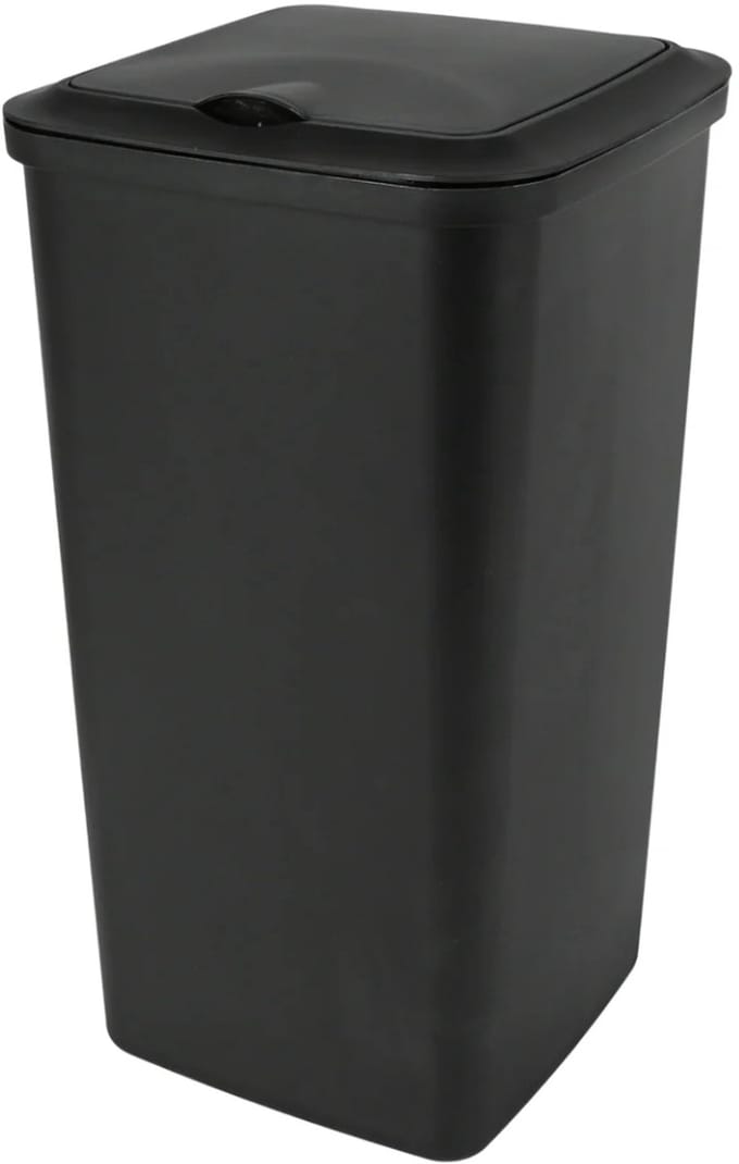 Dutch Standard - Afvalbak - Prullenbak - Klep - 10L - Zwart