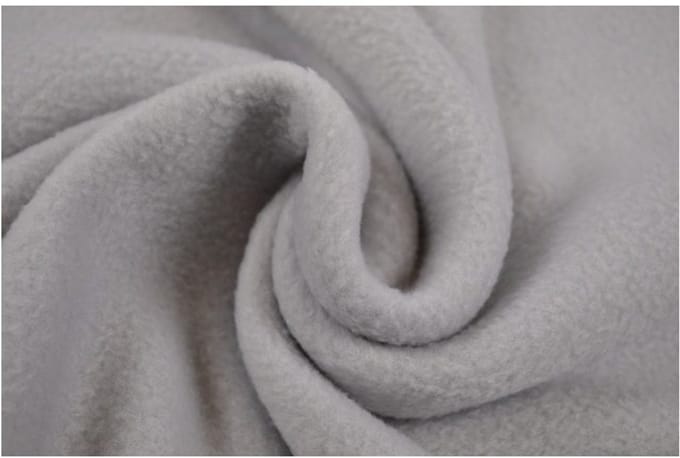 10 meter fleece stof - Zilvergrijs - 100% polyester