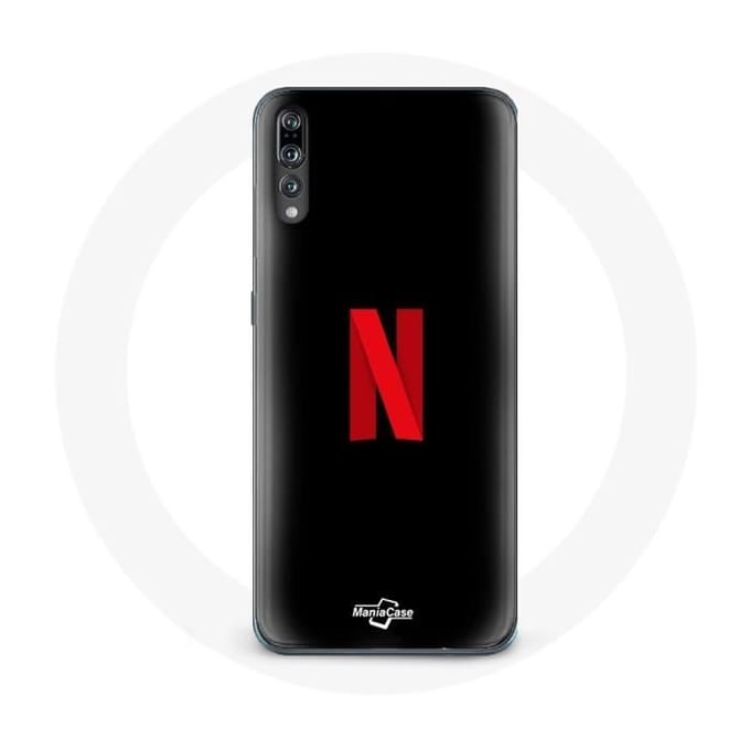 Coque - MANIACASE - Huawei P20 - Logo Netflix - Souple - Protection noir