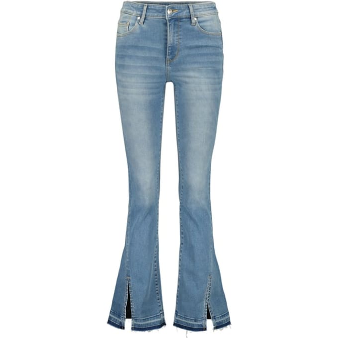 RAIZZED Faye Split Jeans Mid Blue Stone Maat: W24L32 | Flared Jeans Outlet | Dames | Blauw