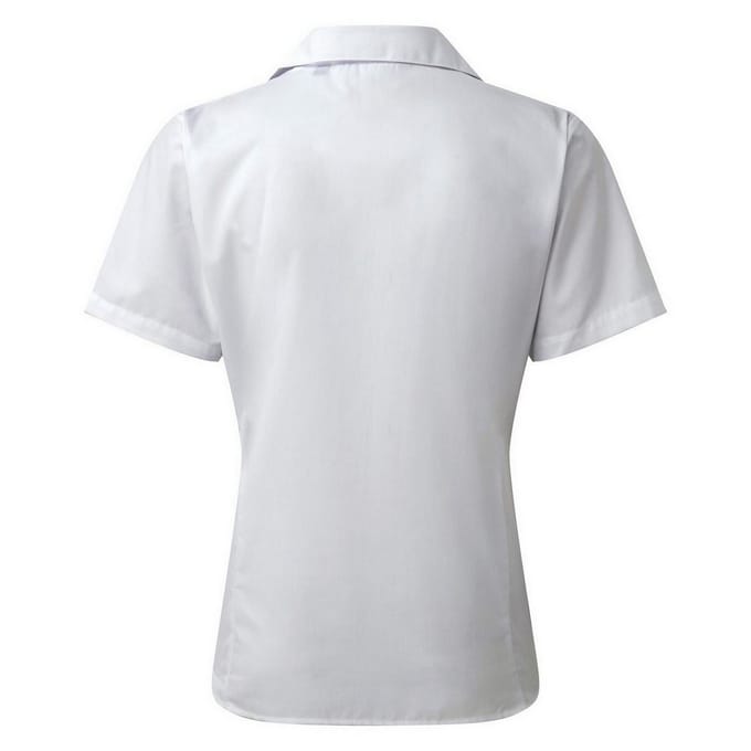 Premier Popeline blouse met korte mouwen / Gewoon werkoverhemd (Wit)