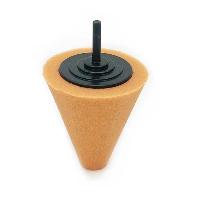 Cône de roue de polissage en éponge, 1 pièce, pour roues automobiles, utilisé pour perceuse électrique avec poignée, tête de meulage de vis bleu