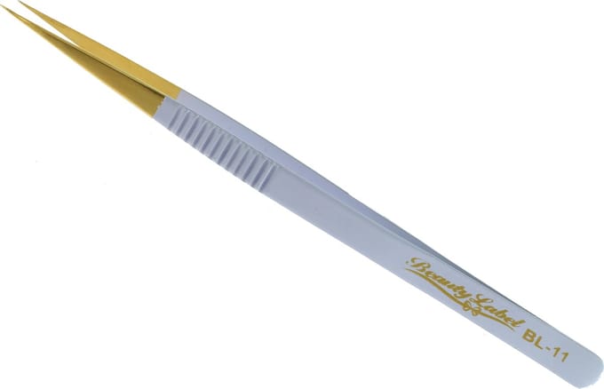 Beauty Label Pincet - Lash Tweezer - BL-11 - Wit/Goud