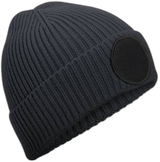 Circular Fashion Patch Beanie – Graphite Grey/Black One Size