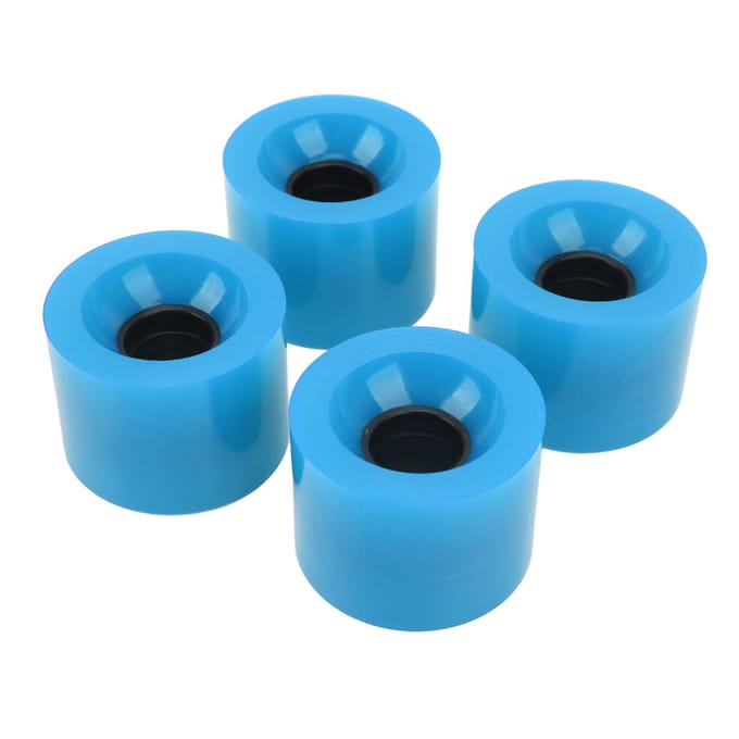 4PCS Roues de Skateboard en PU Remplacement Faible Bruit Multifonctionnel Surf de Terre Roulettes bleu