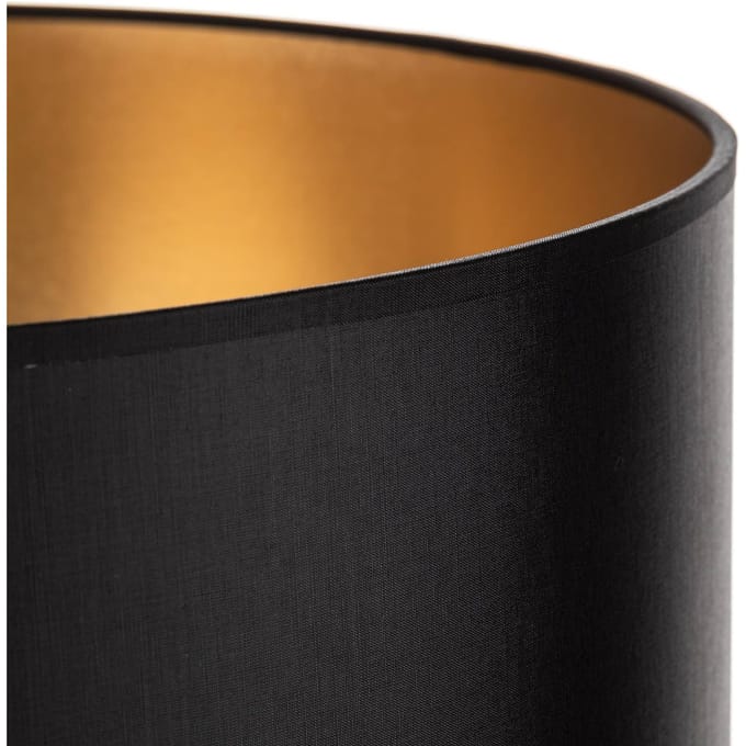 HELAM Lampenkap Alba, Ø 40 cm, E27, zwart/goud