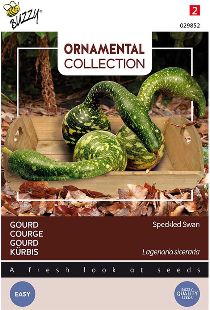 Buzzy  Gourd Speckled Swan (Lagenaria siceraria)