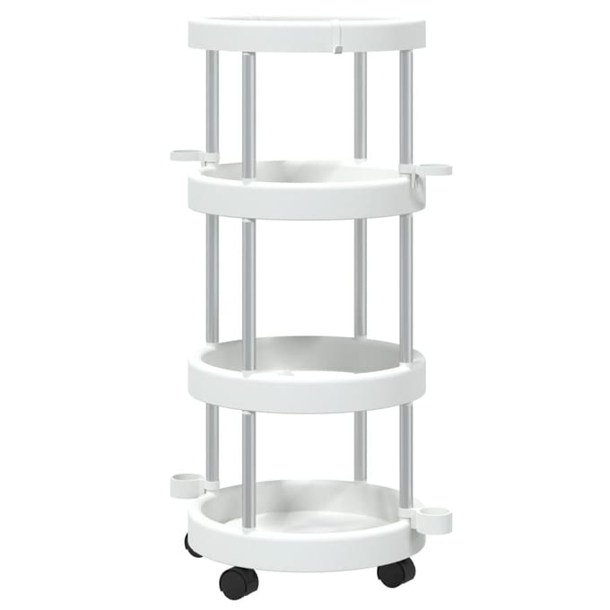 vidaXL - Schoonmaakwagen - met - opbergmand - aluminium