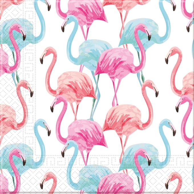 Wefiesta - Servetten - tropical flamingo - 20 stuks