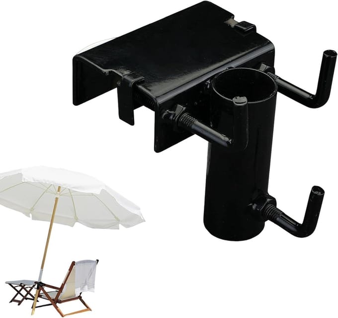 Parasolhouder Stoel - Parasol Klem - Buiten Genieten - Robuuste Klem - 17 cm - Metaal