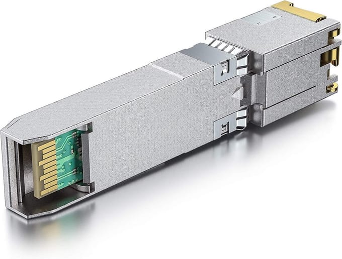 Netwerk Transceiver - Koperen Module - Snelle Dataoverdracht - Plug and Play Installatie - 30 meter bereik - Zilver