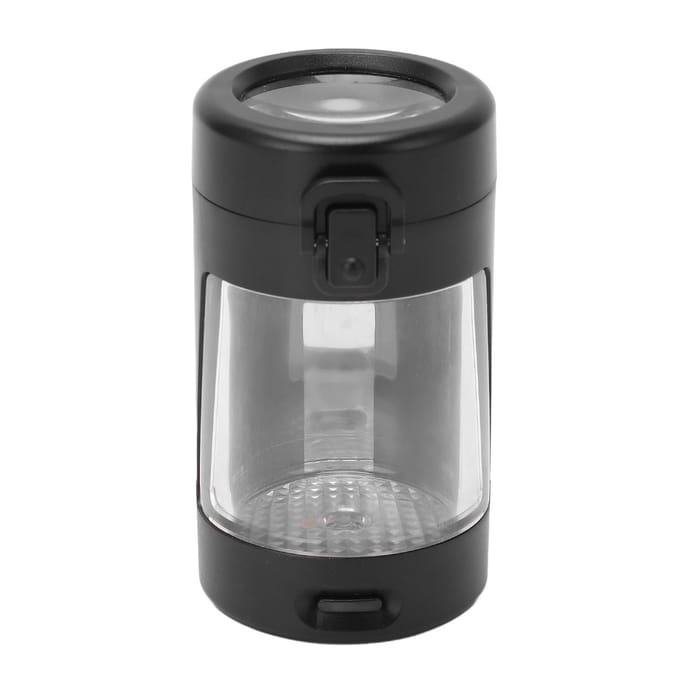 Geurbestendige container Zwarte draagbare mini-kruiden lichtgevende transparante geurbestendige opbergdoos pot black