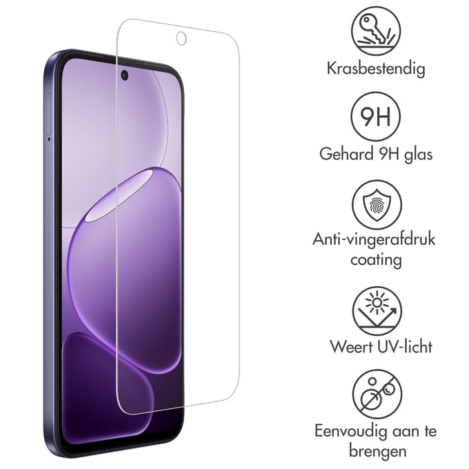 Accezz Screen Protector - Geschikt voor Oppo A6x (5G) / Oppo A6x (4G) - Gehard Glas Screenprotector