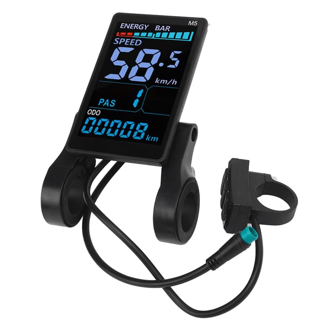 Elektrische Fiets LCD Display Kleurenscherm Waterdichtheid LCD Display Meterpaneel voor Mountainbike black