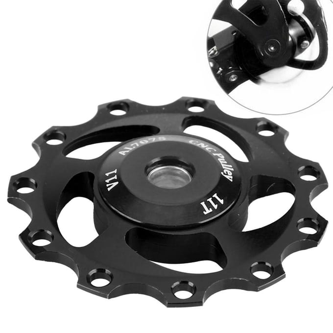Guide-roue de dérailleur arrière de vélo de montagne léger GUB 11T (Noir) noir
