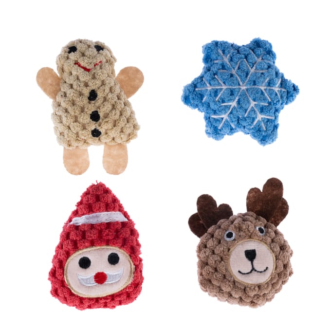 TIAKI Kerst kattenspeeltje set van 4