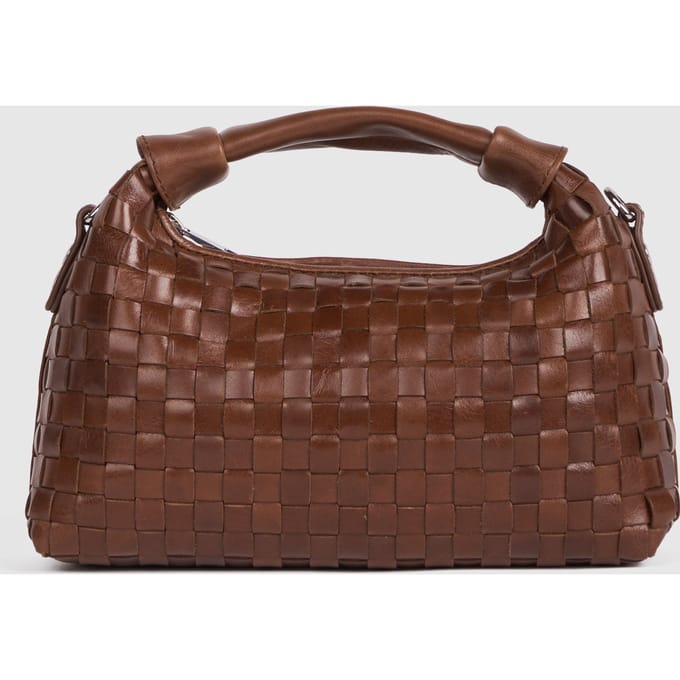 Mini Dandy Vlochten Regenbruin Tas