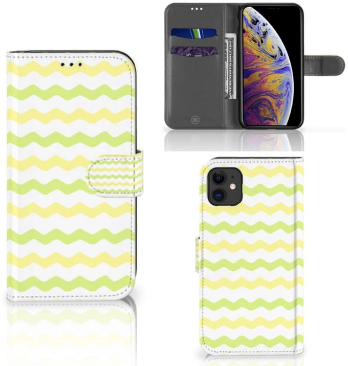 Apple iPhone 11 Telefoon Hoesje Waves Yellow
