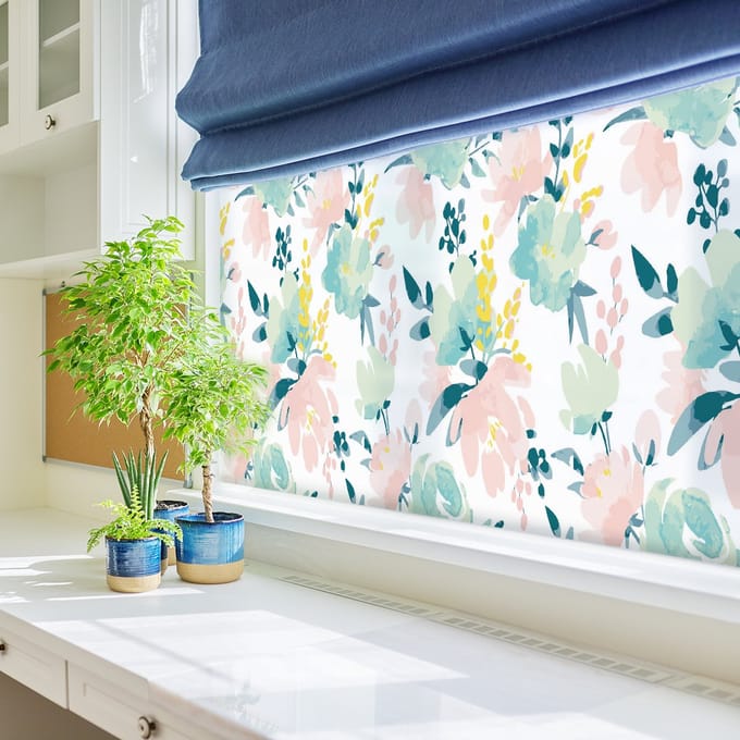 Privacy raamfolie - Bloemendesign - Raam- en douchedeurstickers - 40x100cm