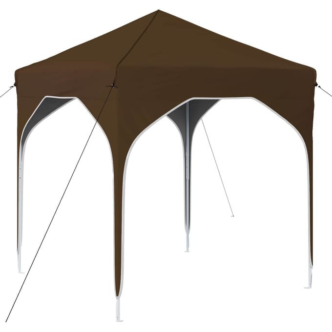 vidaXL - Pop-up - Feesttent - 194 - x - 194 - x - 245 - cm - Taupe