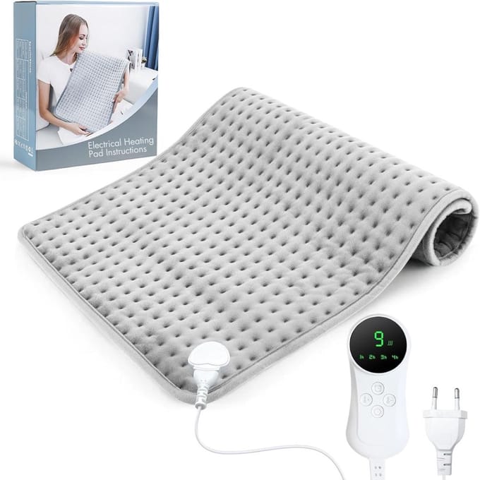 RWB® Warmtekussen Oplaadbaar - Warmtekussen - Warmtedeken - Grijs - 24cm x 21cm x 9cm