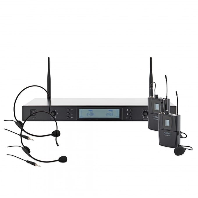 SubZero VOXLINK-2DL Dubbel Digitaal Draadloos Headset- en Lav-microfoonsysteem