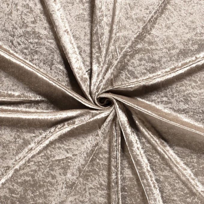 Velour de Panne Uni – Beige – Glimmend & Zacht – 165 g/m² – 147 cm Breed – Per Meter