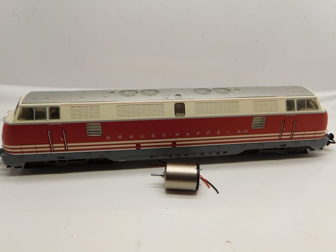 micromotor HMT004 motor ombouwset voor Märklin / Trix DB ML 3000, V 300 (Softdrive-Sinus)