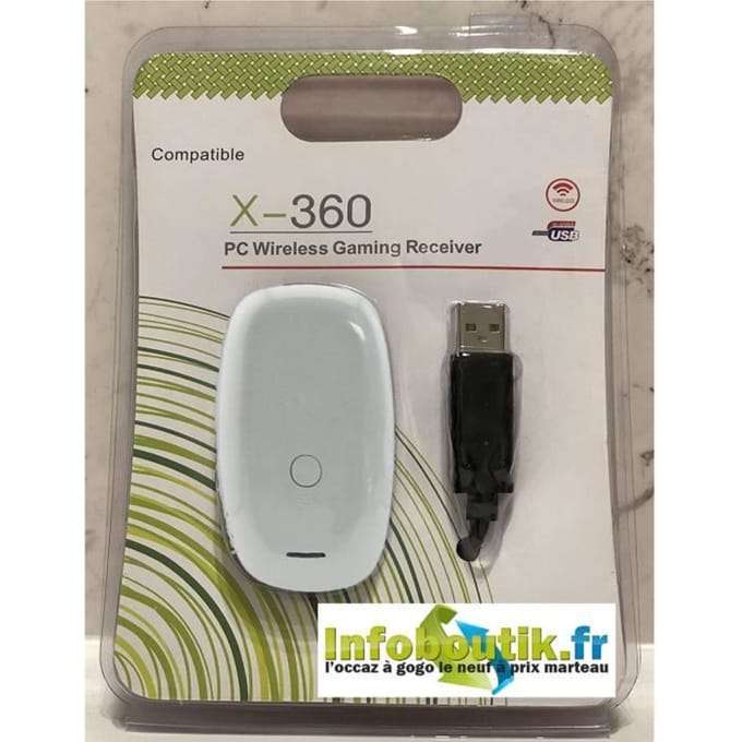 Récepteur Sans Fil - Xbox - XBOX 360 - Blanc - USB - Compatible Windows/Linux wit