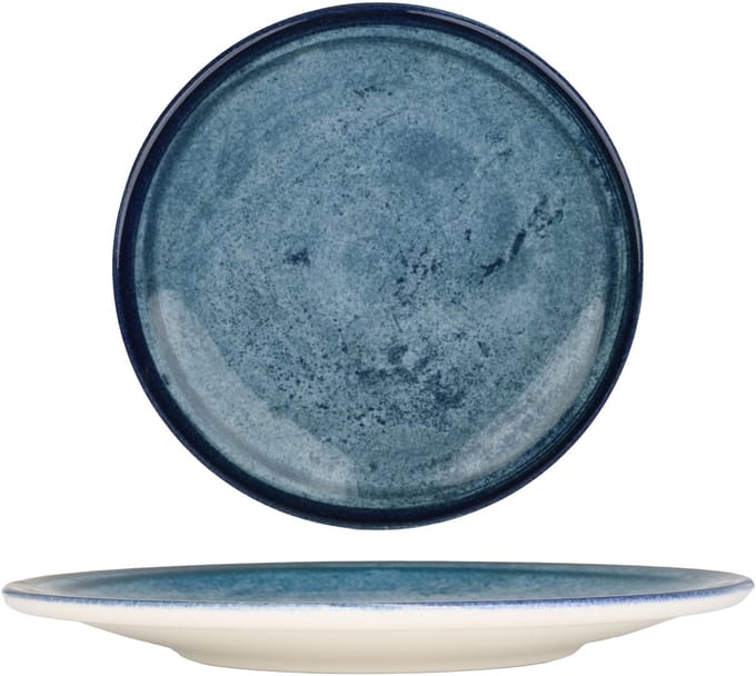 Kütahya Porselen Dinerbord - Blue Stone - Porselein - 25 cm - set van 6