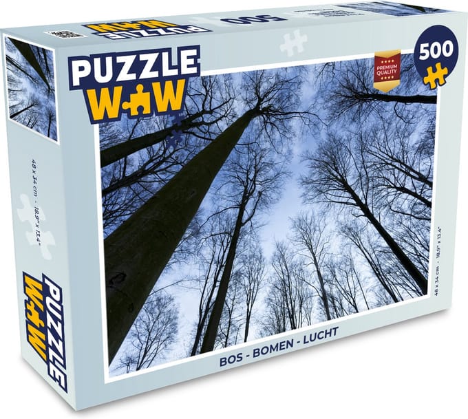 Puzzel Bos - Bomen - Lucht - Legpuzzel - Puzzel 500 stukjes